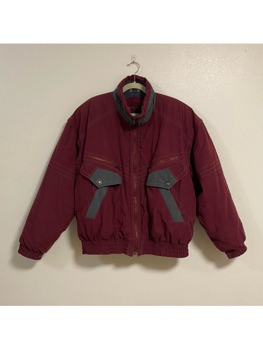 Luhta Jacket Women’s L/XL Red Gray Vintage Winter Ski Jacket EU 42